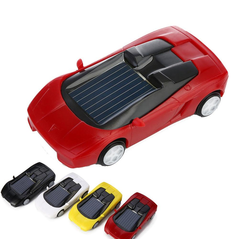 3-piece Solar Mini Car Racer Toy for Kids - Powered by the Sun - Black