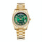 Men Quartz Watch With Diamond-Encrusted Roman Numeral Dial