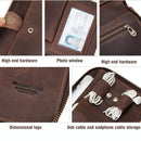 Black Leather Business Handbag For Computer Protection