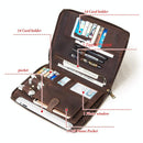 Black Leather Business Handbag For Computer Protection