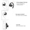 Wireless Single Ear Bluetooth Earphone - Hanging Ear Design - Black