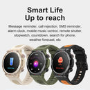 Waterproof Smart Watch With Heart Rate & Sleep Monitoring - Black