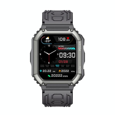 1.8 Inch Heart Rate Blood Pressure Monitoring Smart Calling Watch - Black