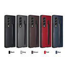 For Samsung Galaxy Z Fold4 5G Litchi Texture Hinge Case - Black