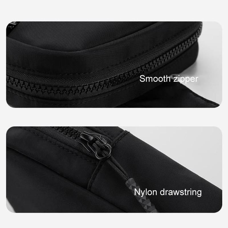 Lightweight Outdoor Sports Chest Bag Cell Phone Crossbody Pack - Black