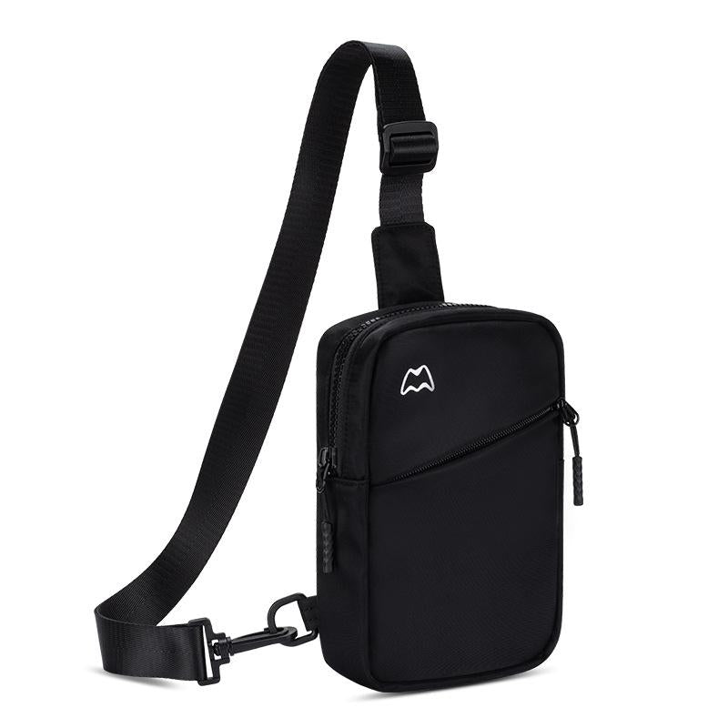 Lightweight Outdoor Sports Chest Bag Cell Phone Crossbody Pack - Black