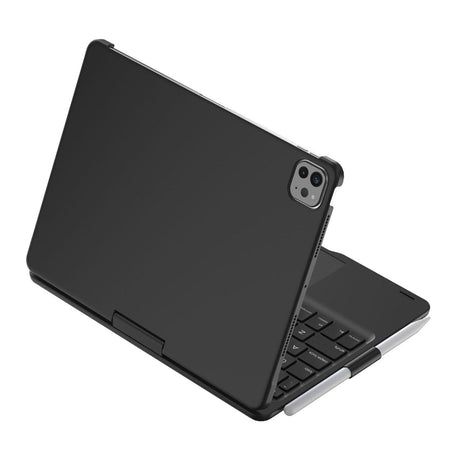 360 Degree Rotating Bluetooth Keyboard Leather Case For Ipad Pro 11 With Backlight - Black