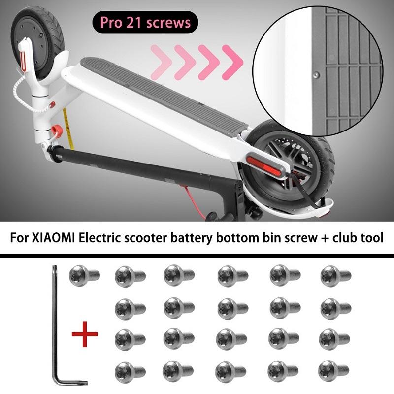 21-piece Battery Compartment Screws Set for Xiaomi Mijia M365 Pro - White