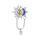 925 Sterling Silver Sun Moon Beaded Diy Pendant