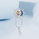 925 Sterling Silver Sun Moon Beaded Diy Pendant