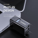 3-In-1 Usb Aluminum Mini Hub Adapter - Black
