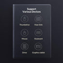 3-In-1 Usb Aluminum Mini Hub Adapter - Black