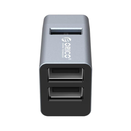 3-In-1 Usb Aluminum Mini Hub Adapter - Black