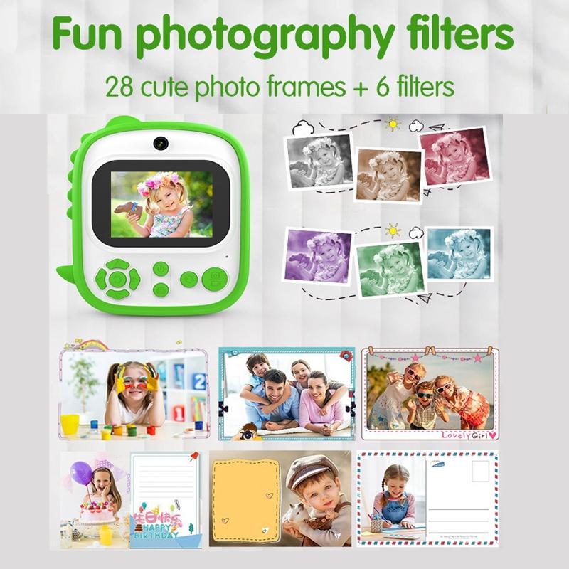 Instant Printing Camera With 2.4 Hd Screen And 32Gb Tf Card
