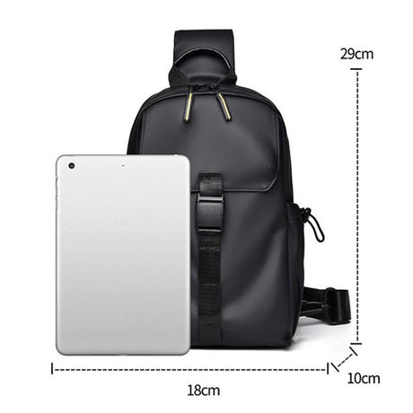 2023 Large Capacity Waterproof Crossbody Chest Bag For Cycling & Sports - Black