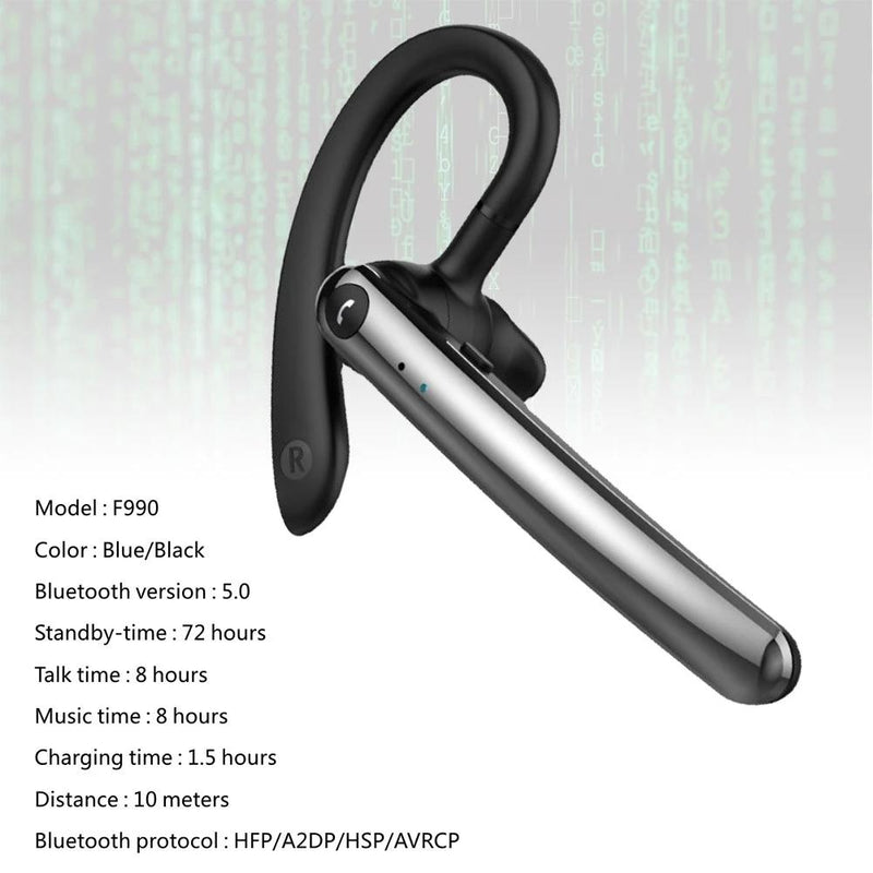 180 Degree Rotating Bluetooth 5.0 Wireless Earphones with Noise Cancellation and Mic