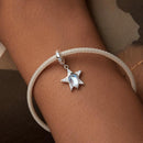 925 Sterling Silver Blue Star Beaded Bracelet
