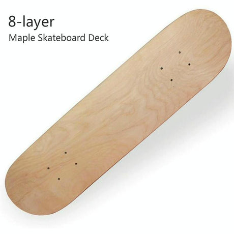 8-Layer Maple Double Raised Roughcast Skateboard With Four Wheels