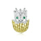925 Sterling Silver Gold Plated Dragon Egg Beads