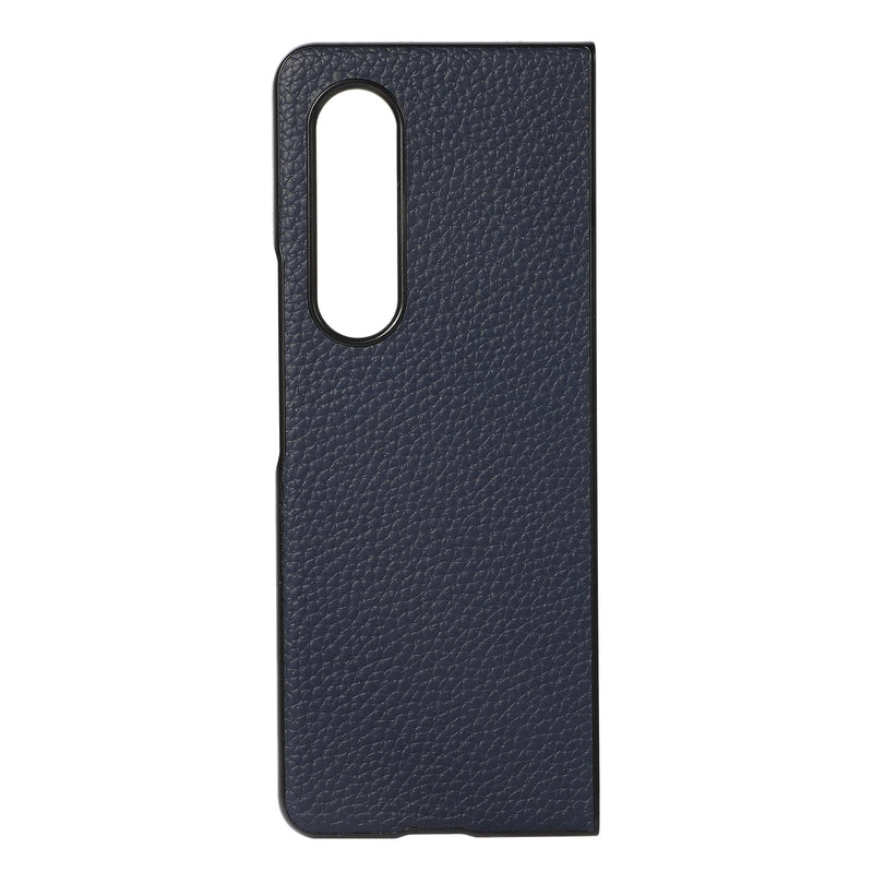 For Samsung Galaxy Z Fold4 5G Litchi Texture Case - Two Tone - Black