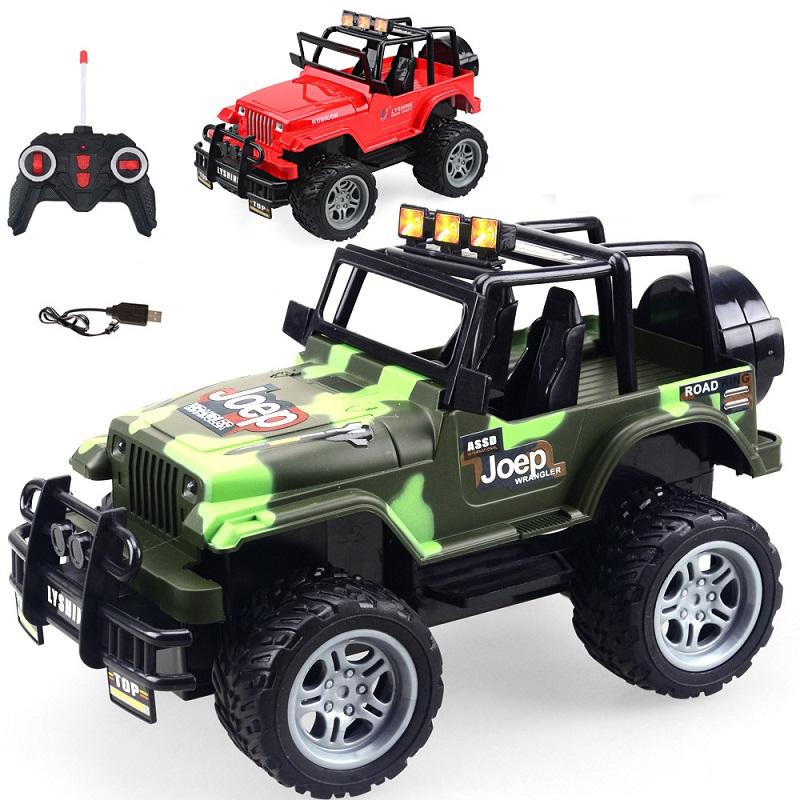 Remote Control Electric Car with Usb Charging for Kids - Camouflage Convertible