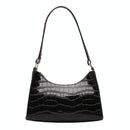 Small Square Stone Pattern Shoulder Bag For Women - White