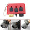 3-Piece Portable Golf Groove Cleaning Brush - Red