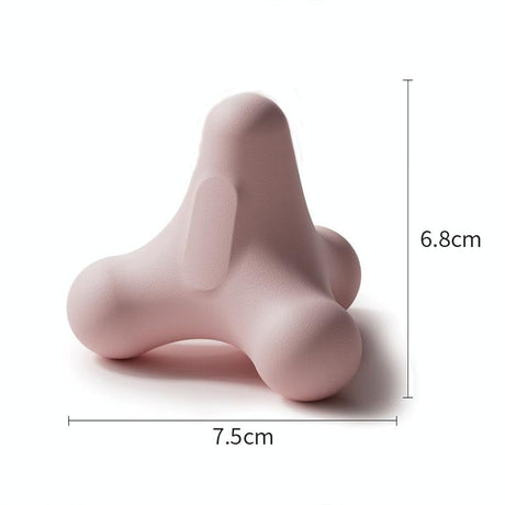 4-Corner Fascia Massage Ball For Neck & Shoulder Relief Yoga & Fitness - Pink