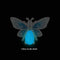925 Sterling Silver Blue Luminous Zircon Bee Silicone Diy Beads