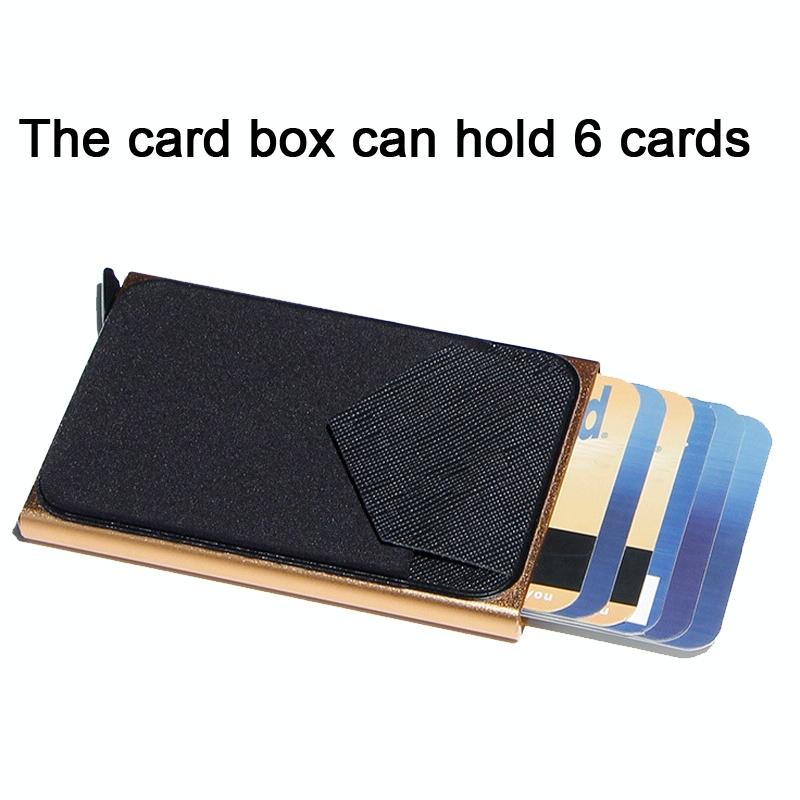 Compact Metal Card Holder with Rfid Protection - Black