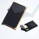 Compact Metal Card Holder with Rfid Protection - Black