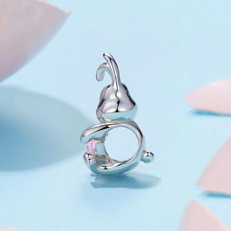 925 Sterling Silver Easter Bunny Diy Beads