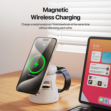 5 In 1 Magnetic Wireless Charger With Bluetooth Speaker