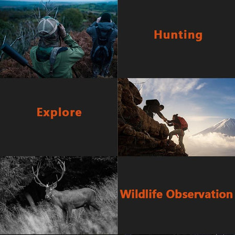 3 Ips Screen Digital Night Vision Binoculars with 3 Display - Black