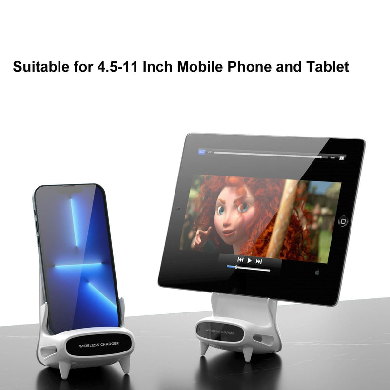 15W Vertical Wireless Charger For 4.5 11 Devices White