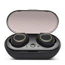 Mini Invisible Tws Bluetooth 5.0 Earphones with Charging Box & Mic - Black