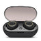 Mini Invisible Tws Bluetooth 5.0 Earphones with Charging Box & Mic - Black