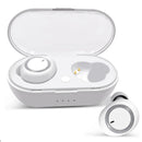 Mini Invisible Tws Bluetooth 5.0 Earphones with Charging Box & Mic - Black