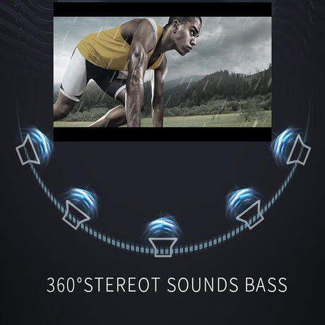 Mini Invisible Tws Bluetooth 5.0 Earphones with Charging Box & Mic - Black