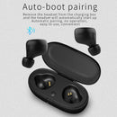 Mini Invisible Tws Bluetooth 5.0 Earphones with Charging Box & Mic - Black