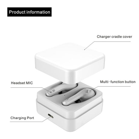 Mini Touch Control Wireless Earbuds with Charger Box - Hifi Bluetooth Tws - Black