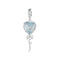 925 Sterling Silver Blue Heart Balloon Diy Beads