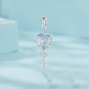 925 Sterling Silver Blue Heart Balloon Diy Beads