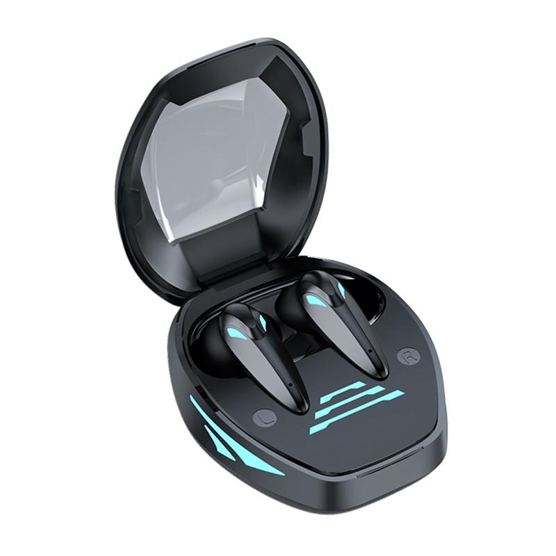 Wireless Gaming Earphones with Noise Reduction - Black