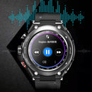 1.28 Inch Ips Touch Screen 2 In 1 Bluetooth Headset Smart Watch Support Heart Rate Monitoring / Bluetooth Music - Black