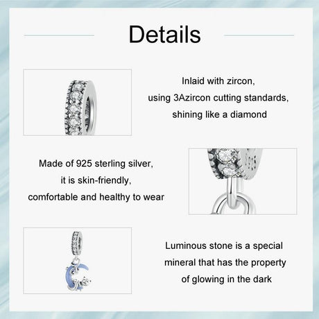 925 Sterling Silver Luminous Moon Cat Pendant