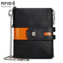 Retro Mens Coin Purse with Rfid Protection - Black