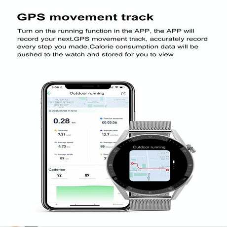 Smart Steel Watch With Colour Screen - Black