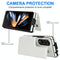 Foldable Phone Case with Double Buckle Card Slot for Samsung Galaxy z Fold4 - White