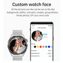 1.60 Inch Black Dial Silicone Band Ip68 Waterproof Smart Watch Support Bluetooth Call Black